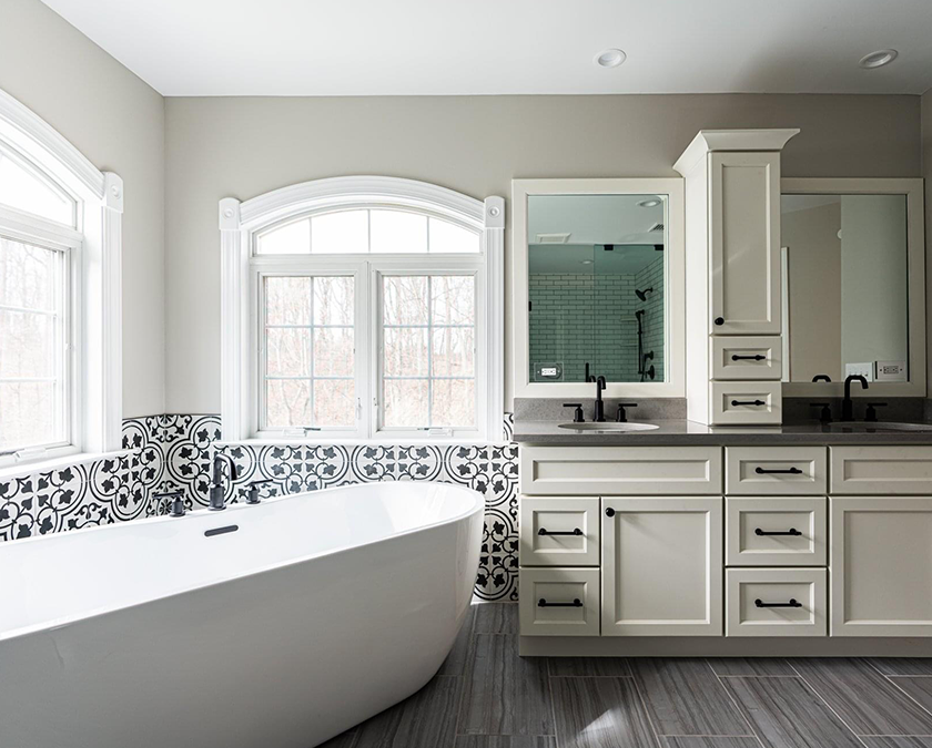 bathroom remodeled by Pellak Construction