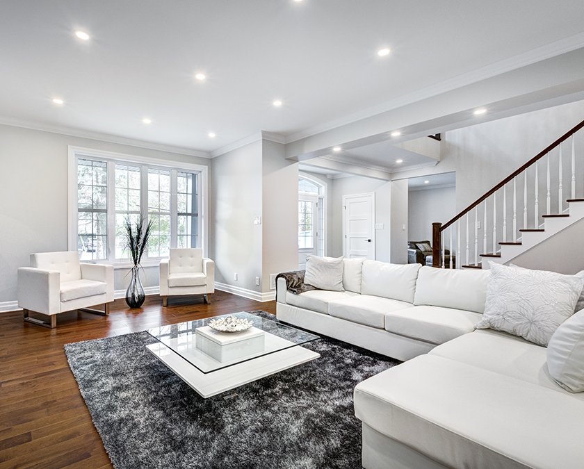 living room remodeled by Pellak Construction
