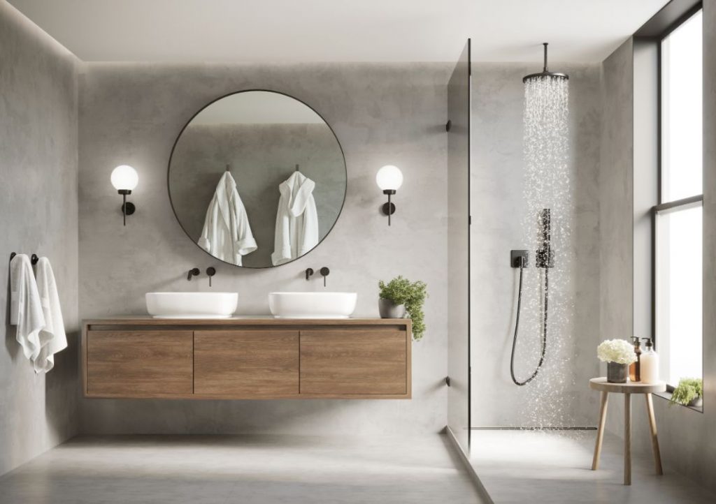 Wooden floating vanities for bathrooms