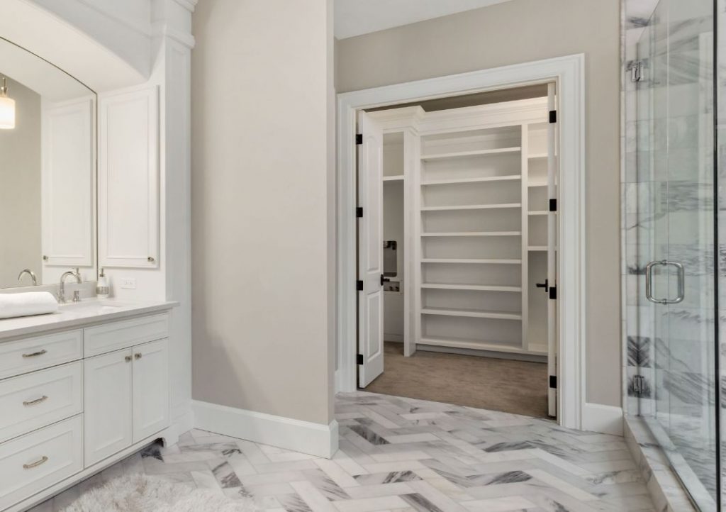 Closet in bathroom