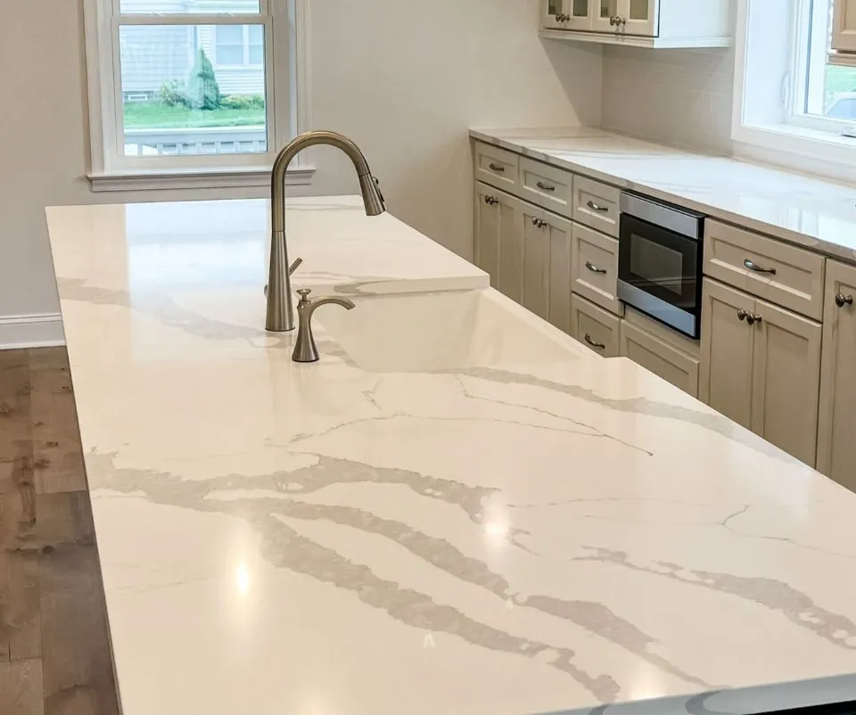Marble kitchen countertop