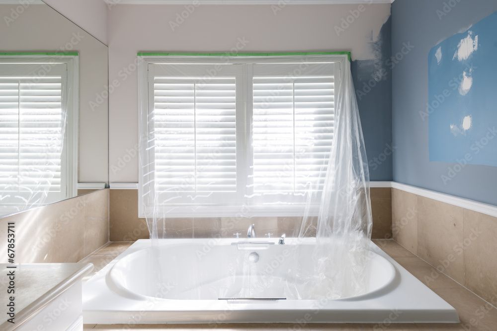 Painting a bathroom