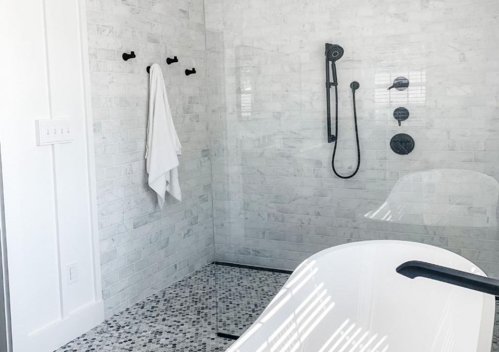 Wet room bathroom