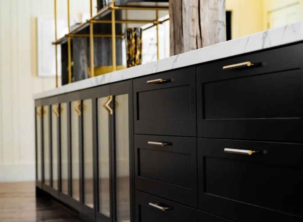 Black kitchen cabinets