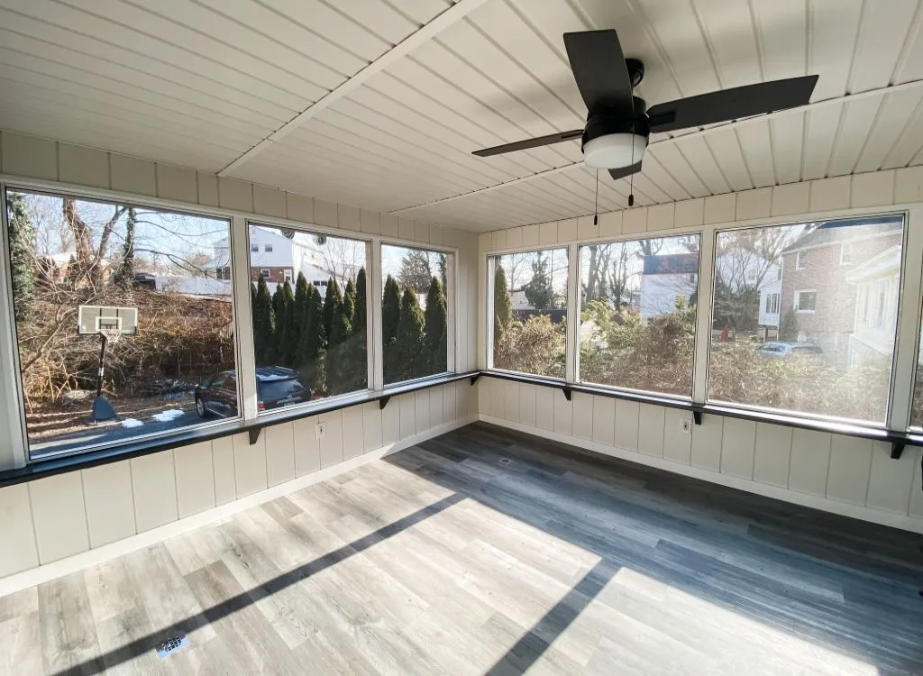Enclosed sunroom
