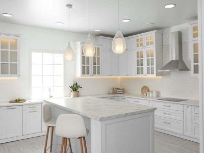 Beautiful kitchen interior with new stylish furniture Beautiful kitchen interior with new stylish furniture